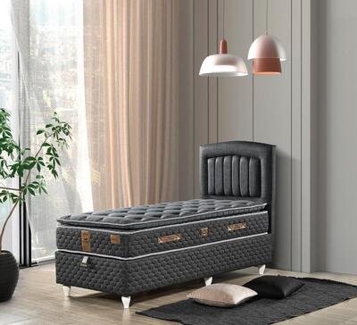 Mobilya Dükkanım Kayra 100X200 Tek Kişilik Yatak, Baza, Başlık Seti EY2010