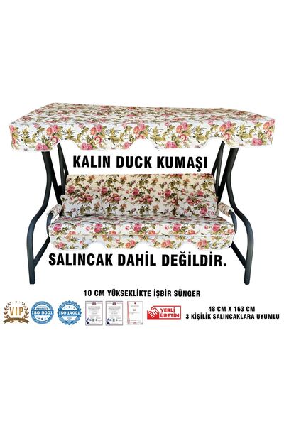 Vip Home Concept Lüks DUCK Vip Salıncak Minder Seti 3 Kişilik 10 CM Süngerli ...