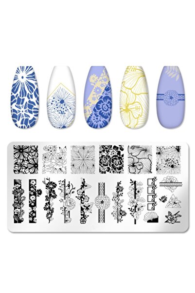 POP Beauty Nail Art Stampa Plakası, Stamper Desen Baskı Paleti