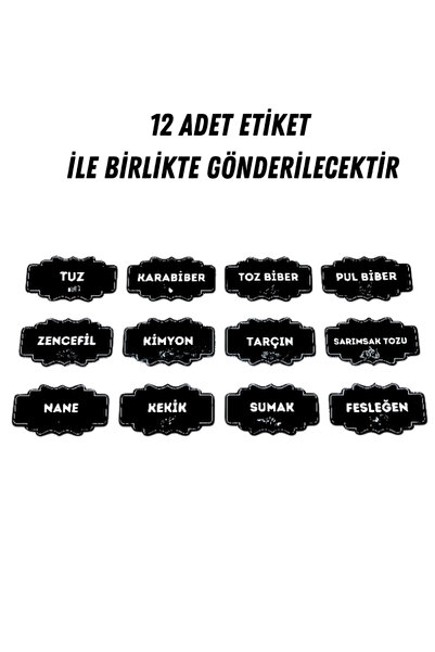 DEKOZOR COMPANY Plastik Baharat Kavanozu Baharatlık 6'LI