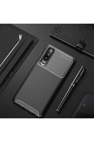 halkhouse Huawei P30 Kılıf Negro Silikon Karbon İz Yapmaz Kapak