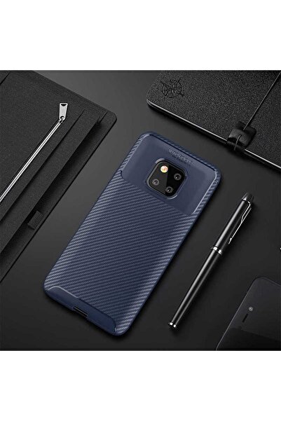 halkhouse Huawei Mate 20 Pro Kılıf Negro Silikon Karbon İz Yapmaz Kapak