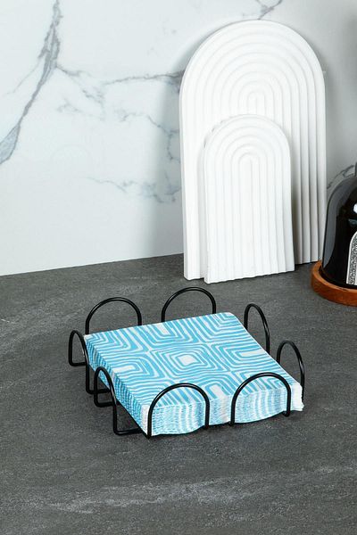 Doreline Black Series Metal Stainless Napkin Holder, Napkin Organizer