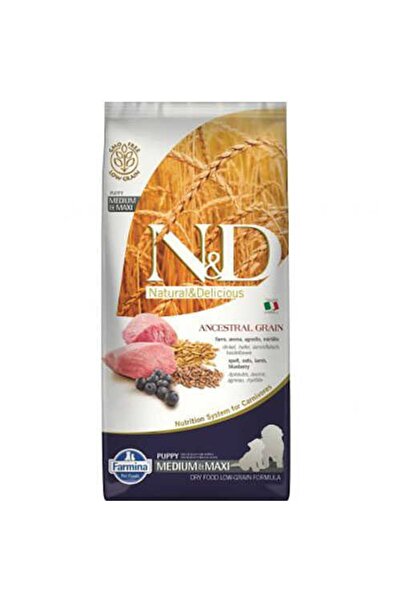 N&D Ancestral Grain Kuzu Etli Yaban Mersinli Orta E Büyük Irk Ata Tahıllı Yav...