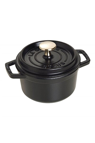 STAUB Döküm Tencere Yuvarlak 14 cm Siyah