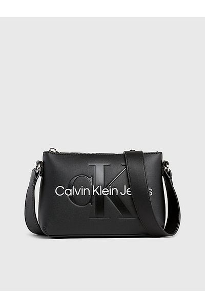 Calvin Klein Women's Logo Zippered Casual Black Shoulder Bag K60K610681-0GL