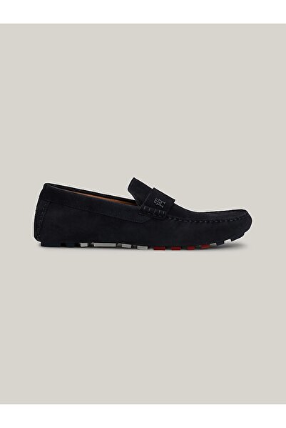 Tommy Hilfiger Erkek Marka Logolu Düz Taban Kaydırmaz Günlük Kullanım Lacivert Casual FM0FM05000-DW5