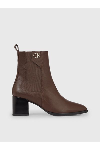 Calvin Klein Dámské hnědé boty a botičky s plochou podrážkou pro každodenní použití HW0HW01814-GSR