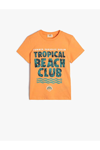 Koton Boy's Orange T-shirt - 4skb10298tk