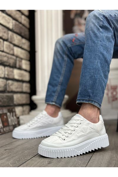 ZMMODA BOA BA0801 Men's White High Sole Sports Shoes