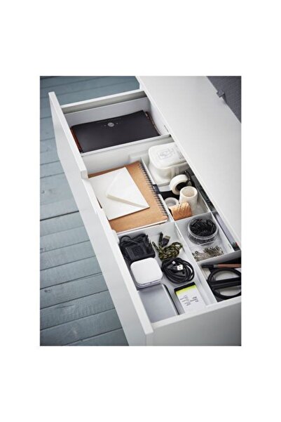 IKEA Çok Amaçlı Bölmeli Kutu Beyaz Renk Meridyendukkan Takı-çekmece Düzenleme Kutusu 53x36x6 Cm