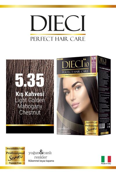 Dieci Kit Saç Boyası 5.35 Açık Kestane Dore Akaju