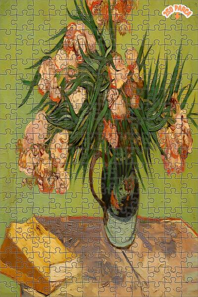 Teona Ahşap Zakkumlar - Vincent van Gogh Dekoratif Çift Katlı Çerçeveli Asıla...