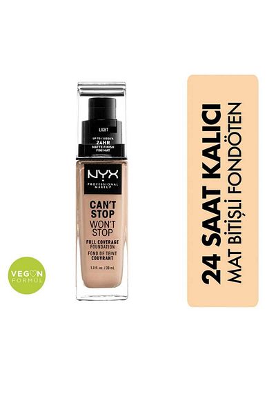 NYX كريم أساس خفيف لمدة 24 ساعة - مكياج احترافي لا يمكن إيقافه ولا يتوقف