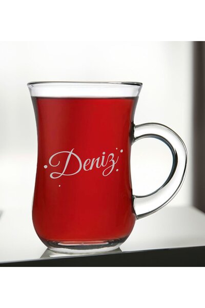 Bk Gift Kişiye Özel İsimli Keyif Kulplu Çay Bardağı-3, Arkadaşa, Sevgiliye He...