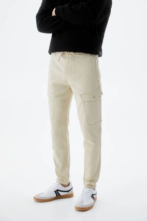 Pull Bear Yumu ak Triko Kargo Jogger Pantolon Fiyat Yorumlar Trendyol