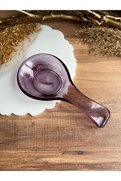 Sultan Tasarım Mor Yatay Kırılmaz Epoksi Kaşıklık Altlığı - Altlık