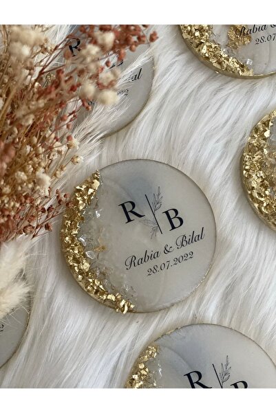 Sultan Tasarım 6 Cm - 10 Adet Düz Söz Nişan Düğün Kız Erkek Bebek Yenidoğan Sünnet Hediyelik Buzdolabı Magneti