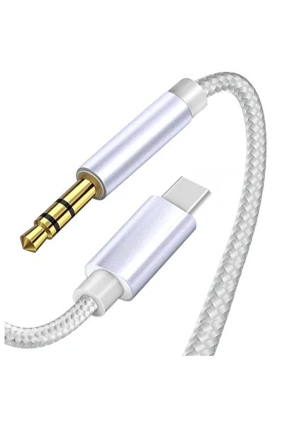 EXENAR Wire Mesh Type-C AUX Cable Audio Converter for iPhone 15-15 PLUS-15 PRO- 15 PRO MAX