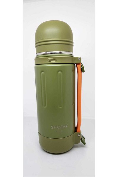 Shotay Take Trip ST-8255 1200ml Water Bottle - Khaki & Orange