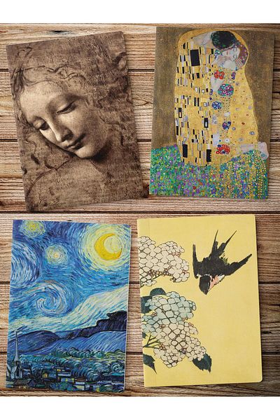 Postifull Caiete cu tematică de artă modernă - fără linii, 64 pagini, 14*21 cm