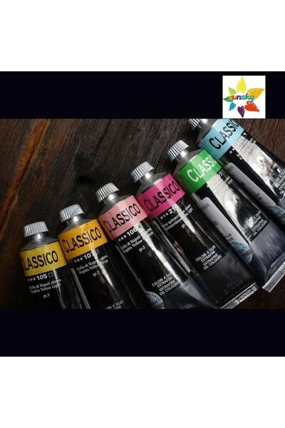 Maimeri Classico Oil Paint Yağlı Boya 60ml 25 Renk Ana Renkler Seti ve Plasti...