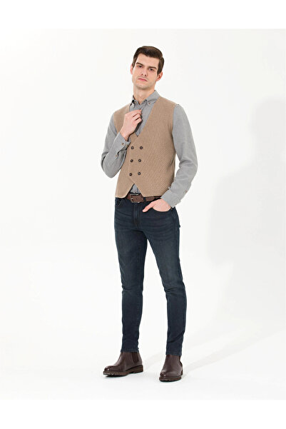 Pierre Cardin Erkek Slim Fit Triko Yelek