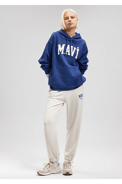Mavi Logo Printed Beige Sweatpants 1010466-70020