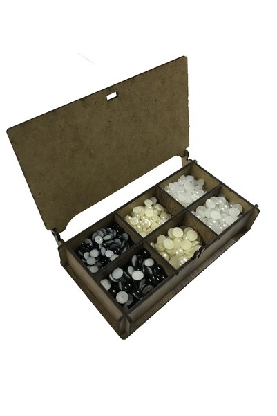 aladepo Half Pearl Embellishment Bead Set 6 x 20 Grams (WOODEN BOXED)