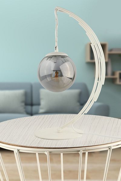 Begüsa White Smoked Glass - Ayko Table Lamp
