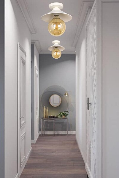 Begüsa Berlin Tekli Beyaz Tavan Montaj Avize