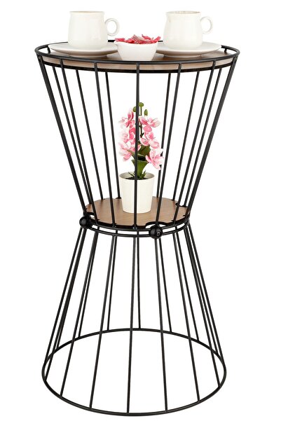 Begüsa Alpin Sehpa Siyah Ceviz Ahşap