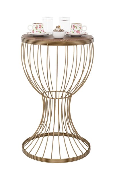 Begüsa Aldora Sehpa Eskitme Ahşap Ceviz