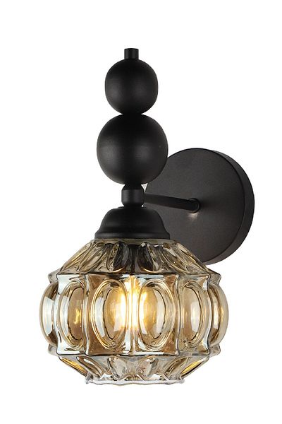 Begüsa Katana Sconce Black Smoked Glass