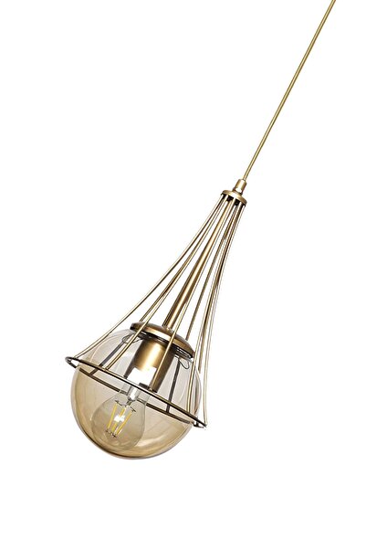 Begüsa Lapis Tekli Eskitme-bal Glop Camlı Avize