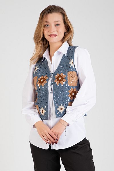 Hatun Atila Vestă tricotată HatunAtila Croșetat cu model - 5070-2