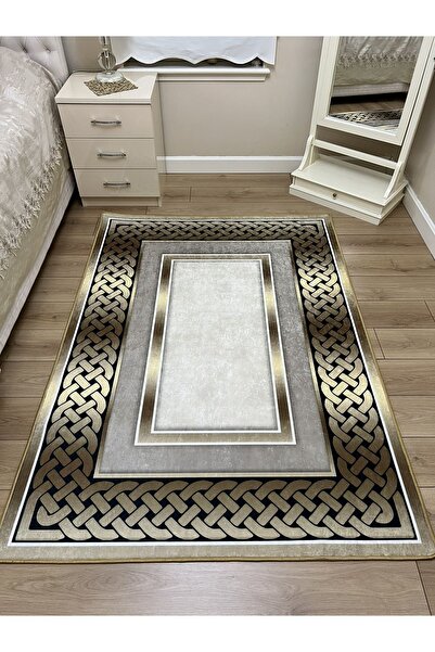 YTR HOME Dijital Baskı Yıkanabilir Kaymaz Taban Dekoratif Salon Mutfak Halısı...