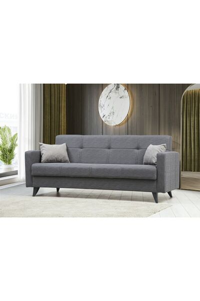 Minar Polya Üçlü Koltuk-koyu Gri 100