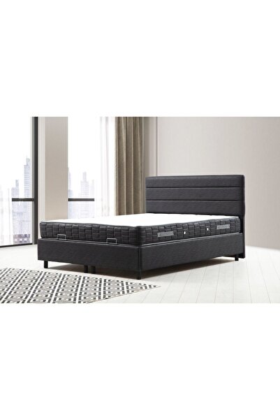 Minar Motya Baza Başlık 140*200 Yatak Set-antrasıt