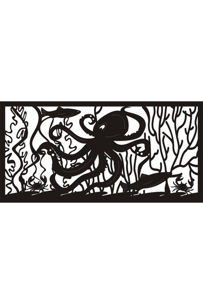 Generic Brand Octopus And Fish Themed (Auto-Motor-Laptop-Wall-Decor) 10 x 5 Cm