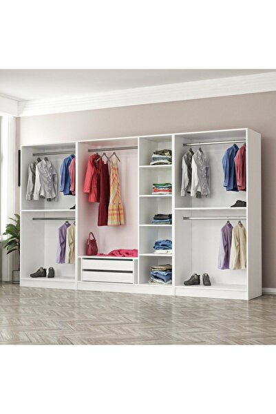 Minar Kale 210cm 7 Bolme 2 Cek Gıyınme Dlp Beyaz