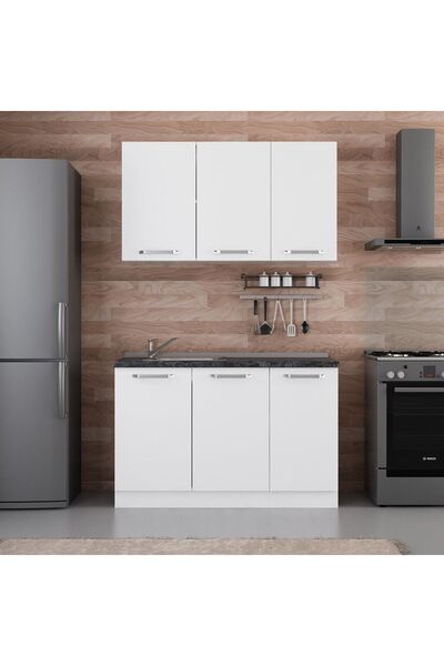 Minar 130 Cm Mutfak Dolabı Beyaz 130-b1