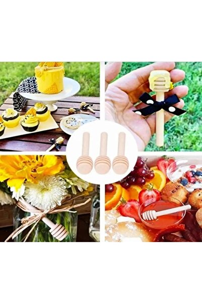 DDHANDMADE 30 Wooden Decorative Organic Honey Spoons Engagement & Wedding & Henna Gift 15 cm