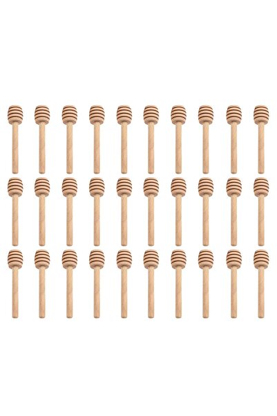 DDHANDMADE 30 Wooden Decorative Organic Honey Spoons Engagement & Wedding & Henna Gift 15 cm