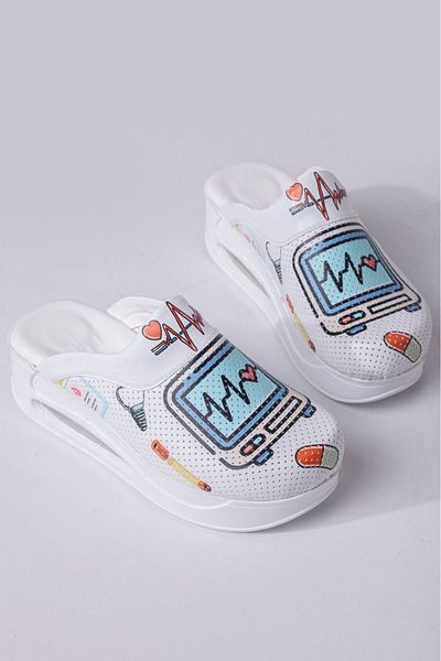 SABOTERLİK Air Sole Wedge Heels Orthopedic Hospital Nurse Γυναικείες παντόφλες Sabo ECG