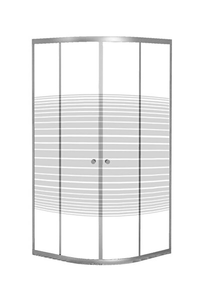 Sanica Magna Cam Duşakabin Oval Çizgi Desenli 4 Mm H:178