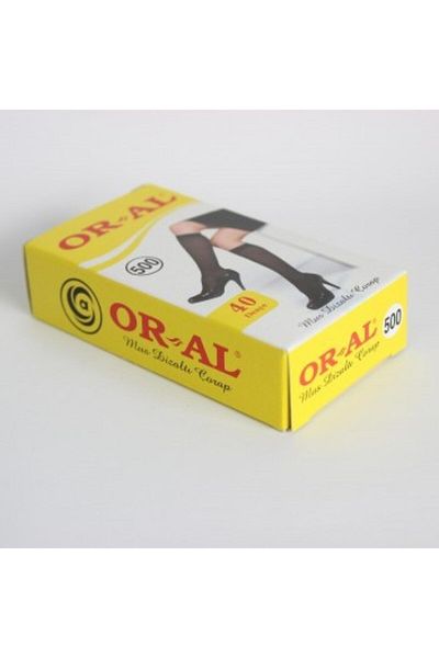 OR-AL Чорапи за панталон, средно дебели, под коляното, 40 Den Mousse, черни, 3 броя