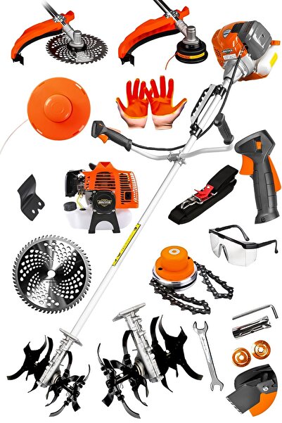 DOZZER Dolmar Serii 2.1 Hp Profesyonel Yan Tipi Benzinli Tırpan Ot Çalı Çim B...