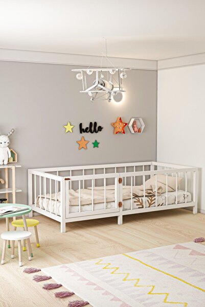 Givayo Mobilya MALEYA DOĞAL AHŞAP BEBEK ÇOCUK YATAĞI