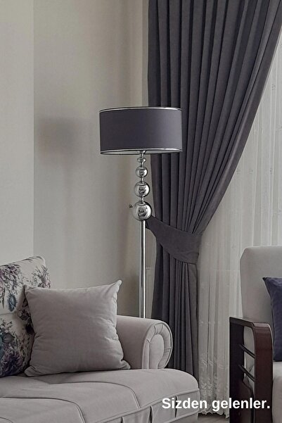 Vinner Krom Kaplama Üçlü Küre Düz Tekli Metal Ayak Lambader